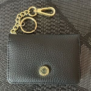 Steve Madden Bifold Wallet Keychain - Black and Gold - Leather